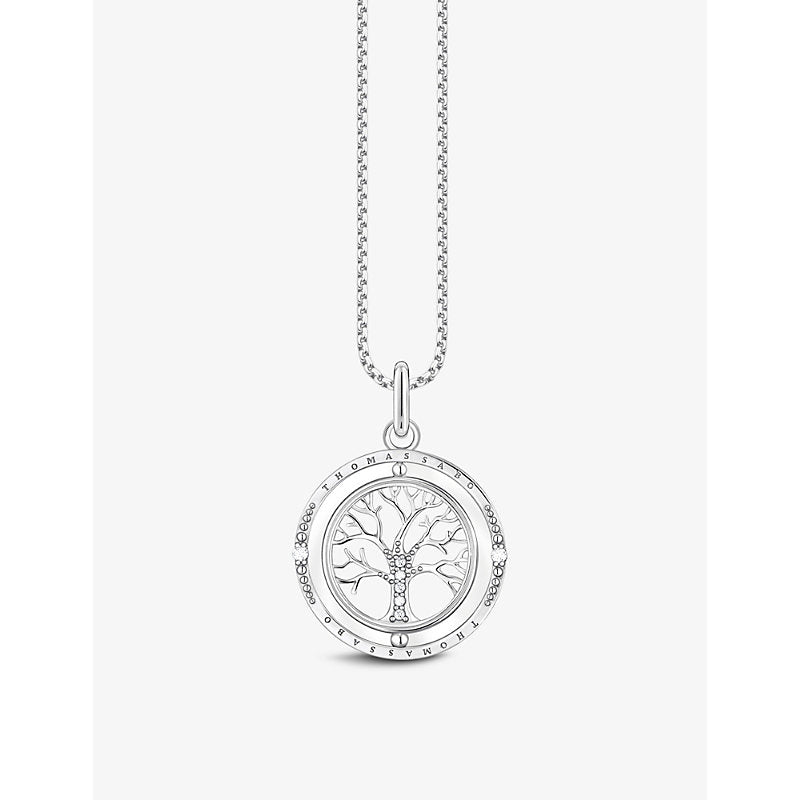  Thomas Sabo Tree of Love sterling-silver and white zirconia pendant necklace