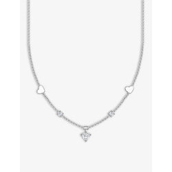  Thomas Sabo Hearts and White sterling-silver and cubic zirconia pendant necklace