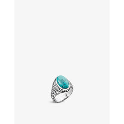 Thomas Sabo Arizona sterling-silver and faux-turquoise signet ring