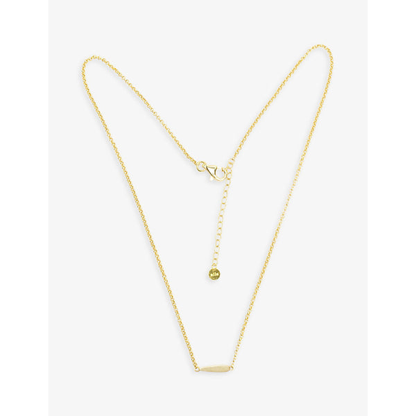 La Maison Couture Niin Luna Needle 18ct yellow gold-plated sterling-silver necklace