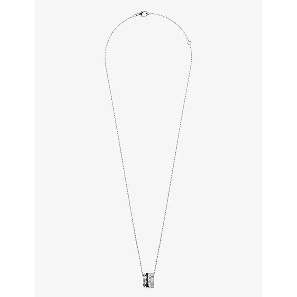 Boucheron Quatre Black Edition 18ct white-gold and 0.24ct diamond pendant necklace