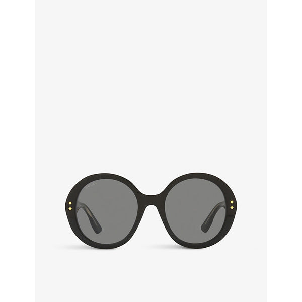 Gucci GG1081S round-frame acetate sunglasses | LYBSTORE