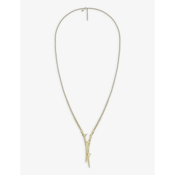 Shaun Leane Rose Thorn yellow gold-plated vermeil sterling-silver lariat necklace