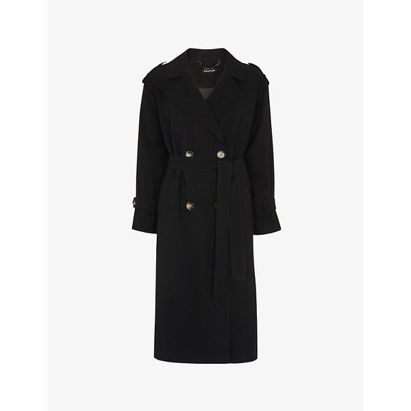 Whistles Riley belted woven trench coat