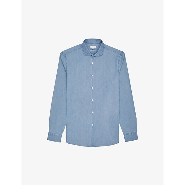 Reiss Draper regular-fit cotton-chambray shirt