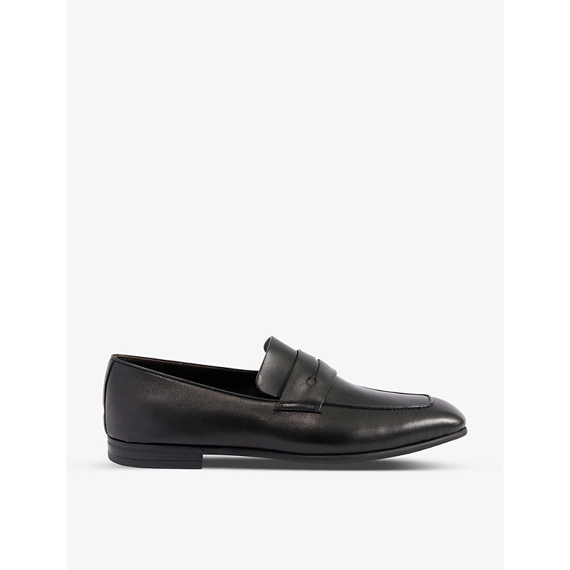  Zegna L'Asola leather penny loafers