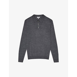  Reiss Trafford merino wool polo shirt