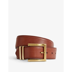 Womens Reiss Brompton square-buckle leather belt