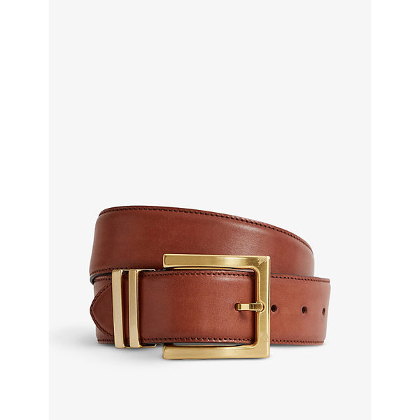 Womens Reiss Brompton square-buckle leather belt