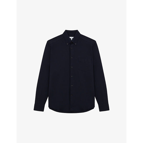  Reiss Greenwich slim-fit long-sleeve cotton shirt