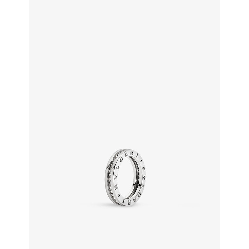 Bvlgari B.zero1 one-band 18ct white-gold and 0.84ct round-cut diamond ring