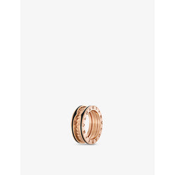 Bvlgari B.zero1 Rock 18ct rose-gold and ceramic ring