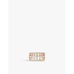 De Beers Jewellers Dewdrop 18ct rose-gold and 0.89ct round-cut diamond ring