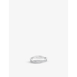 De Beers Jewellers Infinity 18ct white gold and 0.72ct pavé diamond ring