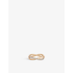 De Beers Jewellers Infinity 18ct rose gold and 0.72ct pavé diamond ring