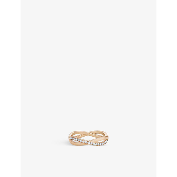 De Beers Jewellers Infinity 18ct rose gold and 0.72ct pavé diamond ring