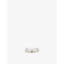 De Beers Jewellers Talisman small 18ct white-gold and 0.48ct round-cut diamond band ring