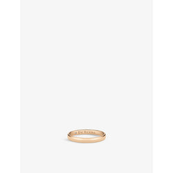 De Beers Jewellers Wide Court 18ct rose-gold and 0.08ct diamond wedding band