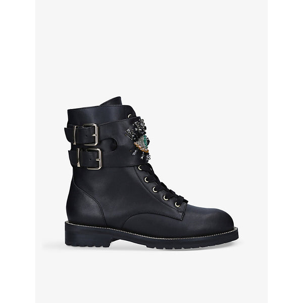  Kurt Geiger London Sutton eye-embellished leather boots