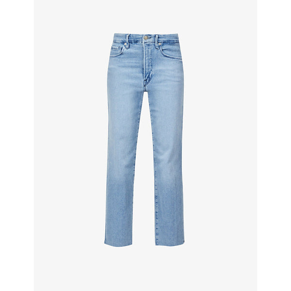  Good American Good Straight straight-leg high-rise stretch-denim jeans