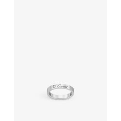 C de Cartier platinum and 0.03ct diamond wedding ring