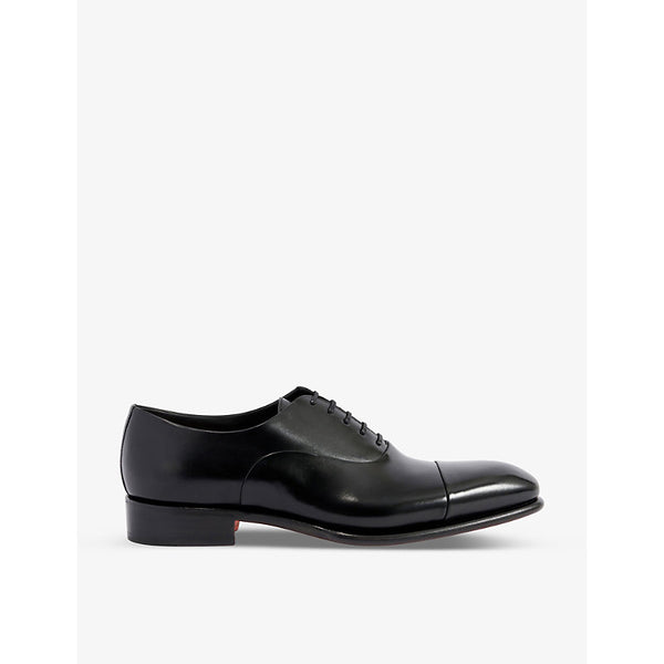  Santoni Carter cap-toe leather Oxford shoes