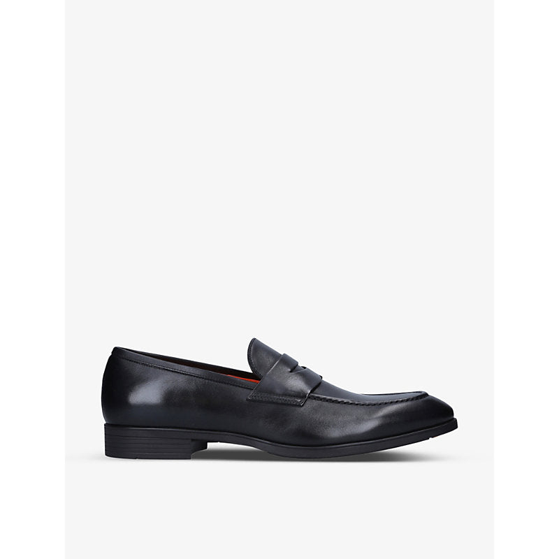 Santoni Simon leather penny loafers