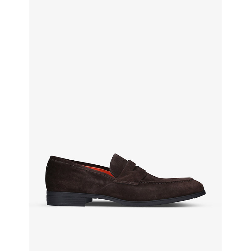 Santoni Simon suede penny loafers