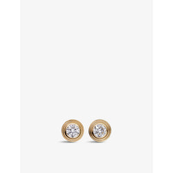 Cartier d'Amour extra small 18ct yellow-gold and 0.04ct round-cut diamond stud earrings