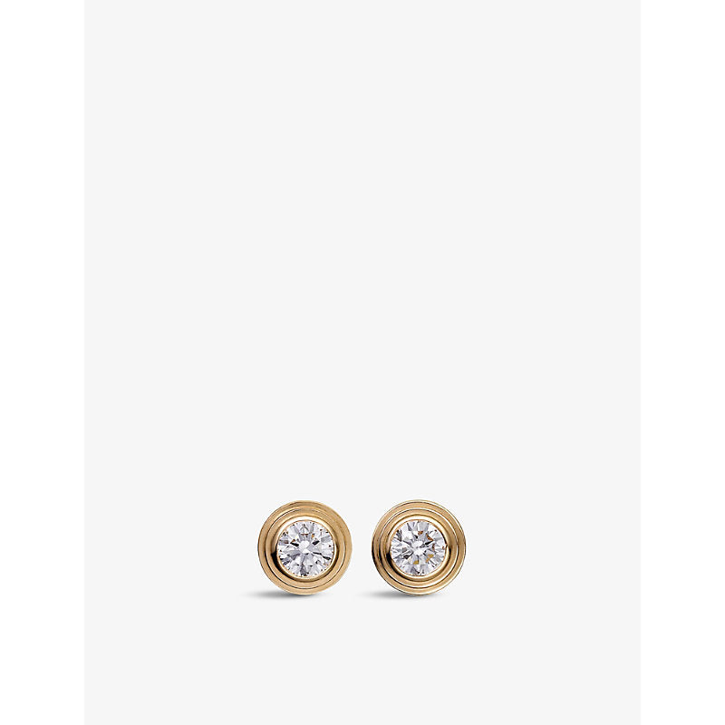 Cartier d'Amour extra small 18ct yellow-gold and 0.04ct round-cut diamond stud earrings