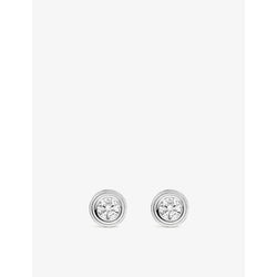 Cartier d'Amour extra small 18ct white-gold and 0.04ct round-cut diamond stud earrings