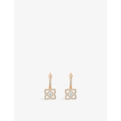 De Beers Jewellers Enchanted Lotus 18ct rose-gold and 0.35ct round-cut diamond earrings