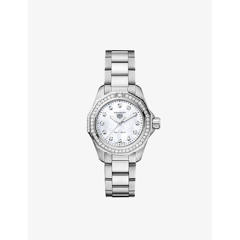 Tag Heuer WBP1417.BA0622 Aquaracer stainless-steel and 0.55ct diamond quartz watch