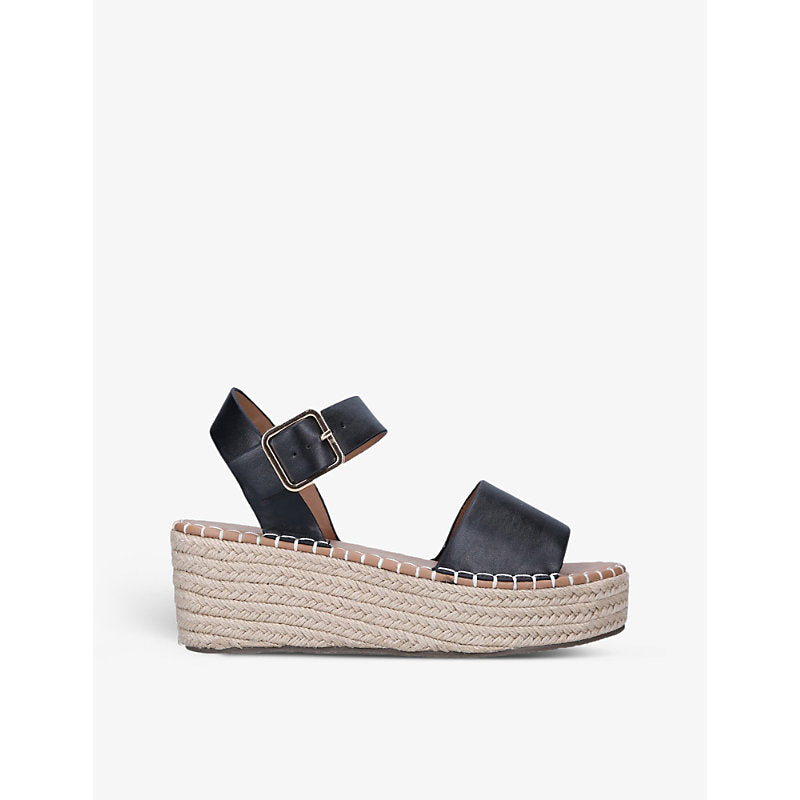  Kg Kurt Geiger Pia open-toe faux-leather wedge sandals