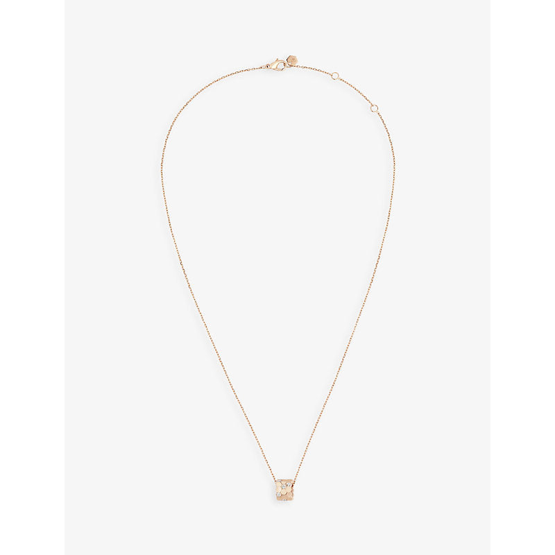 Chaumet Bee My Love 18ct rose-gold and 0.18ct brilliant-cut diamond pendant necklace