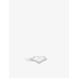 Chaumet Joséphine Aigrette 18ct white-gold, diamond and pearl ring