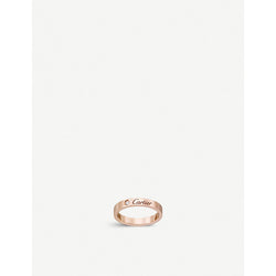 C de Cartier 18ct rose-gold and 0.03ct round-cut diamond wedding ring