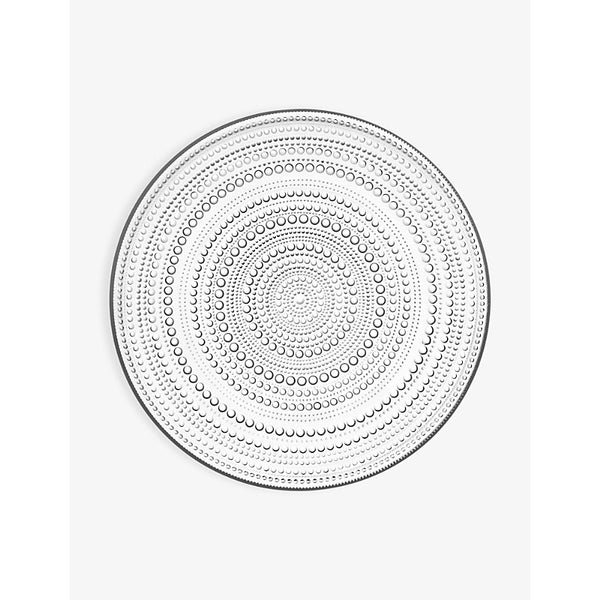 Iittala Kastehelmi glass plate 31.5cm