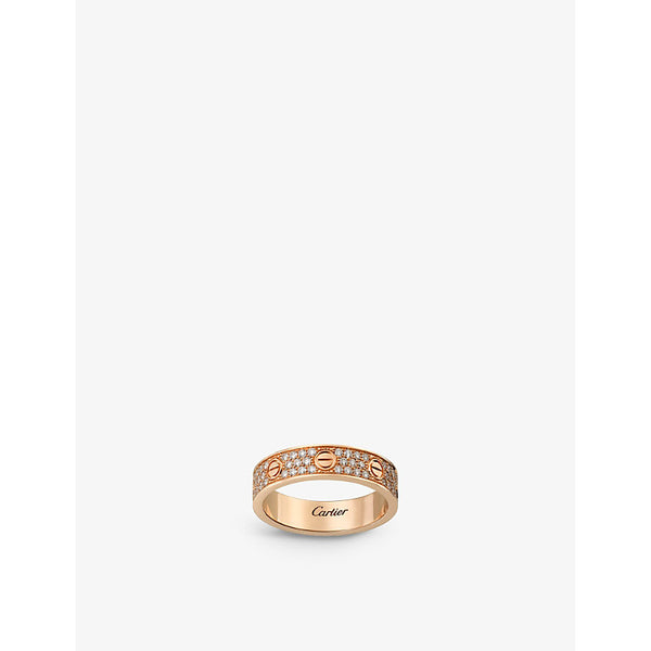 Cartier LOVE 18ct rose-gold and 88 brilliant-cut diamond ring