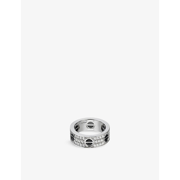 Cartier LOVE 18ct white-gold ceramic and 66 brilliant-cut diamond ring