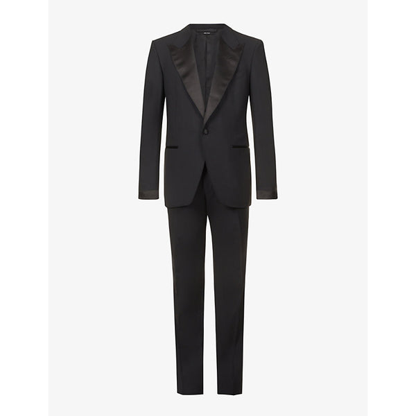  Tom Ford Shelton-fit single-breasted wool-blend evening suit