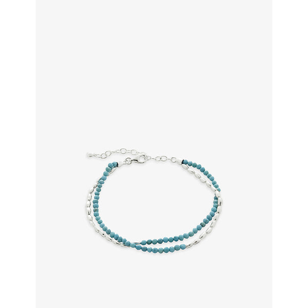 Monica Vinader Mini Nugget sterling-silver and turquoise bracelet