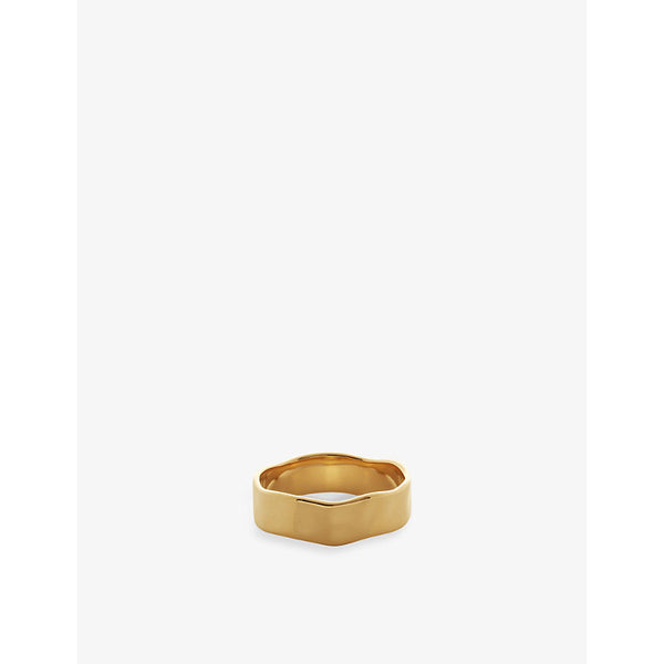 Monica Vinader Siren 18ct yellow gold-plated vermeil sterling silver ring