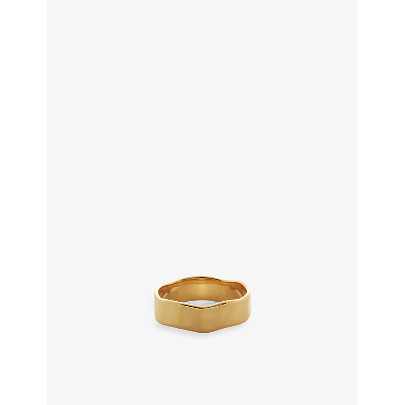 Monica Vinader Siren 18ct yellow gold-plated vermeil sterling silver ring