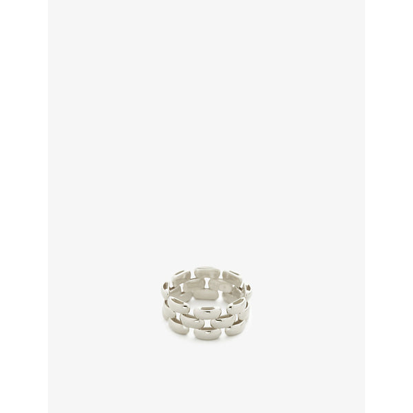 Monica Vinader Chain-link recycled sterling-silver ring