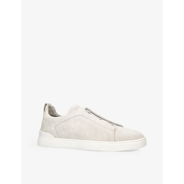 Zegna Triple Stitch suede low-top trainers