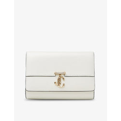 Jimmy Choo Avenue logo-embellished leather clutch | JIMMY CHOO