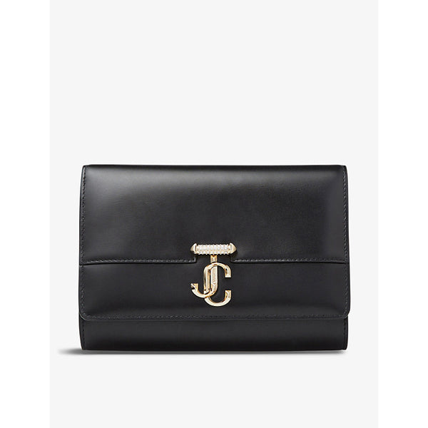 Jimmy Choo Avenue logo-embellished leather shoulder bag