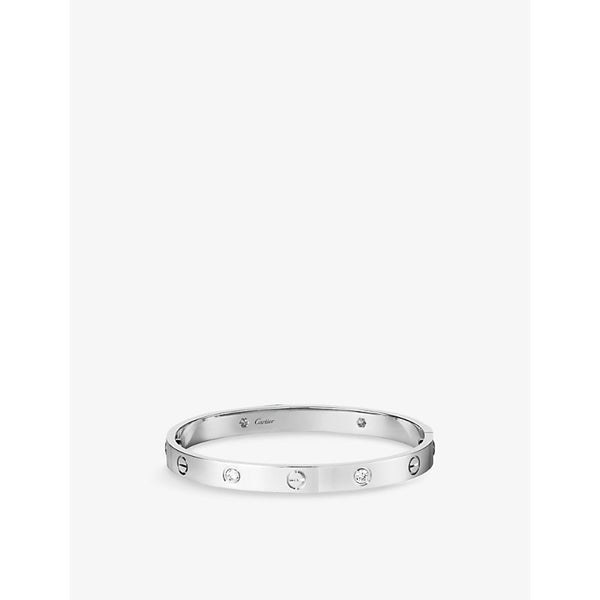 Cartier LOVE 18ct white-gold and 4 brilliant-cut diamond bracelet