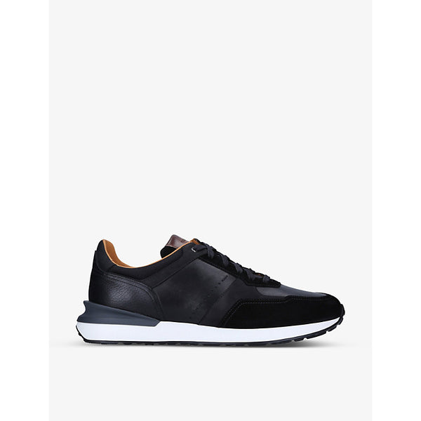  Magnanni XL Grafton leather and suede low-top trainers